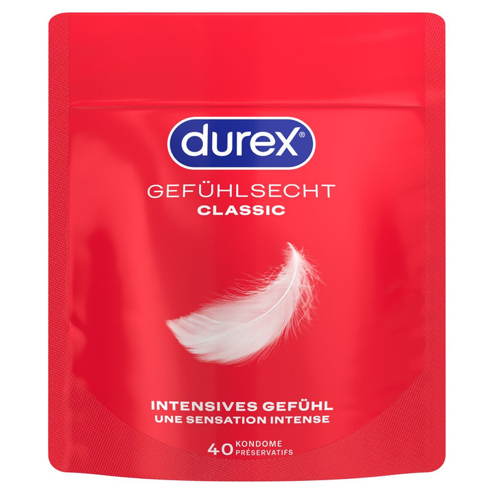 Durex Gefühlsecht Classic tynde transparente kondomer med Easy-On pasform