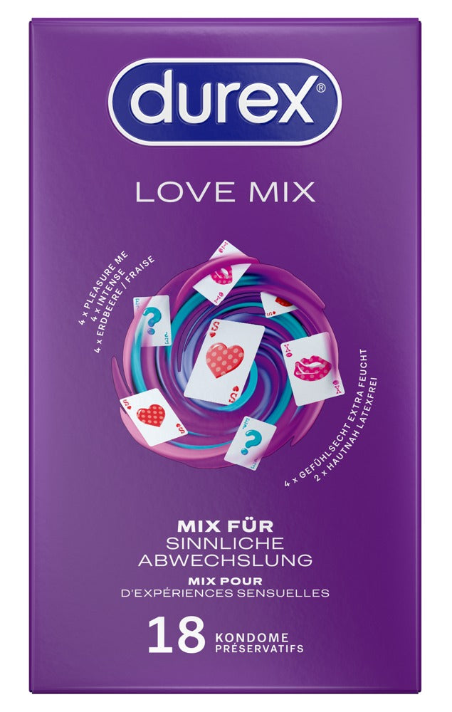 Durex Love Mix økonomipakke med 40 kondomer i 5 forskellige varianter