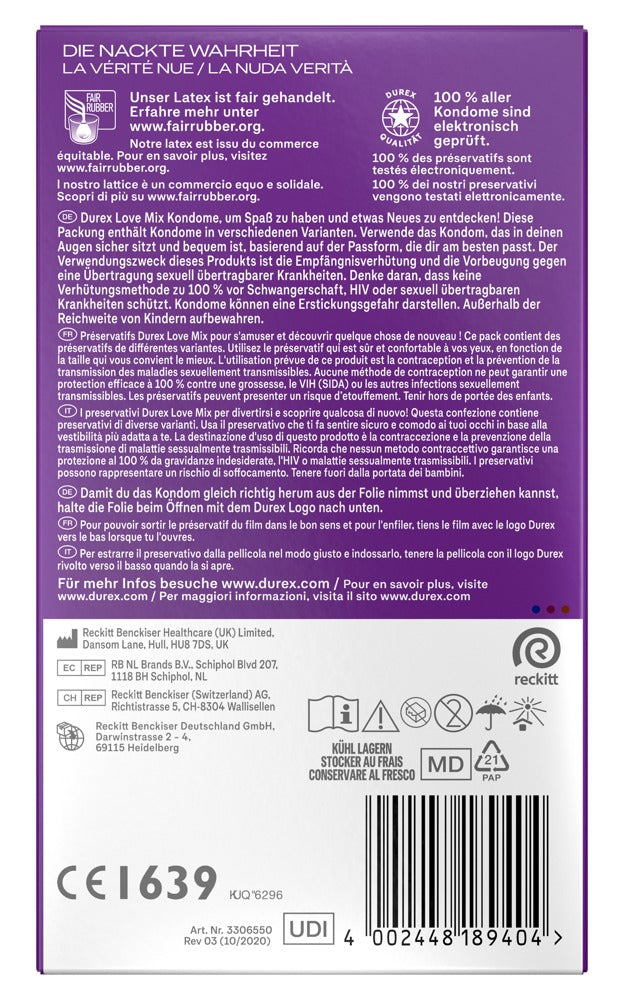 Durex Love Mix 18/40 stk. – kondommix med 5 varianter