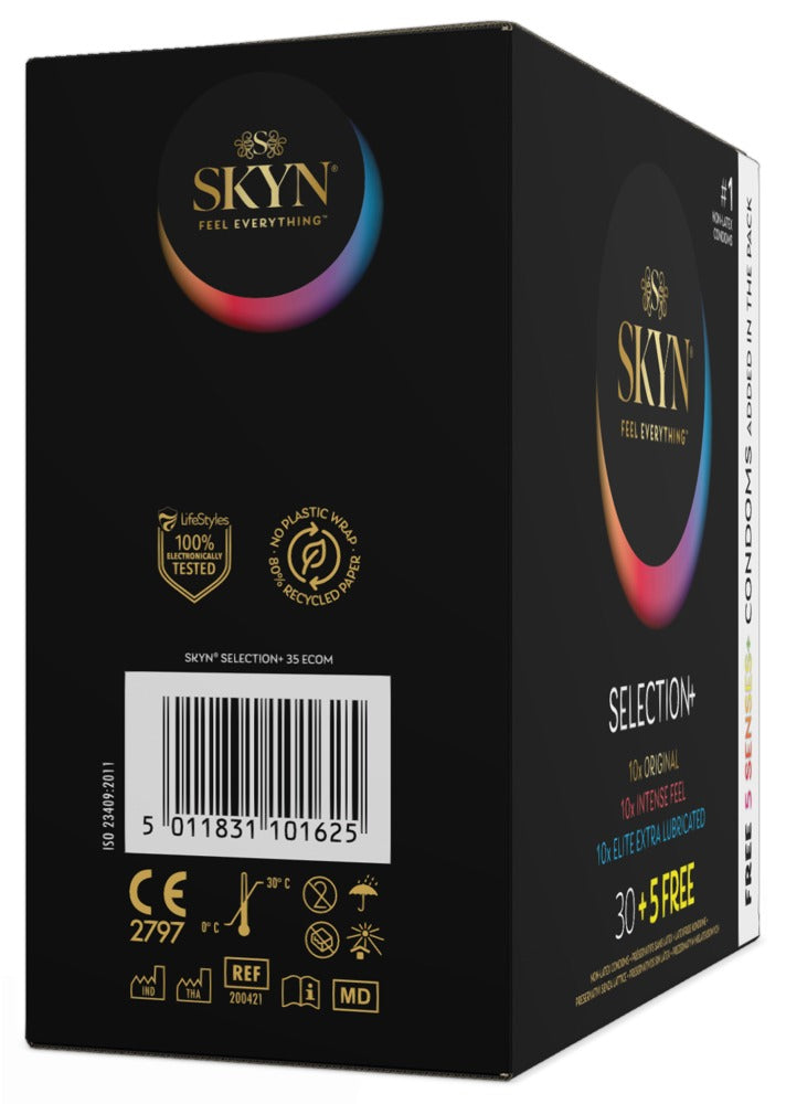 SKYN Selection+ latexfri kondommix i SKYNFEEL polyisopren 53 mm