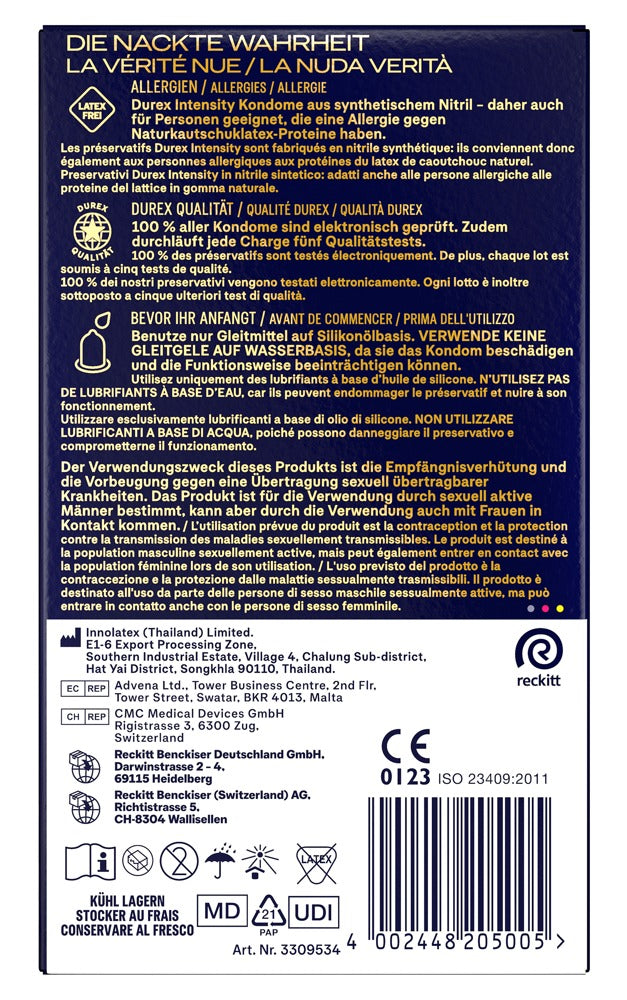 Durex Intensity Extra Large – Latexfri & Ultra-Tynde Kondomer