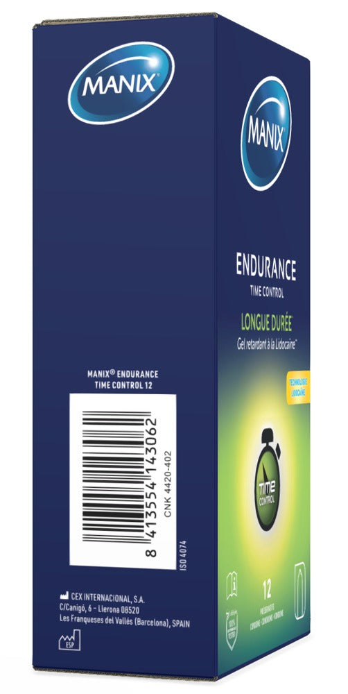 MANIX Endurance Time Control – Delay Latexkondomer (12 stk.)