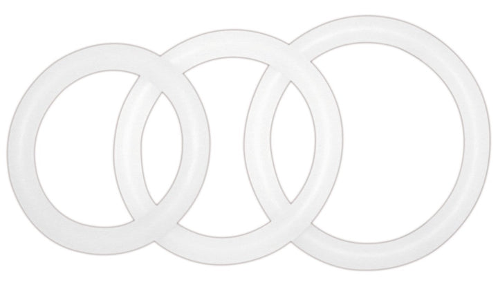 3-delt Medicinsk Silikone Ring Sæt – Transparent