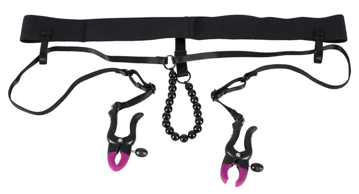 Labia Clamp with Spreader String & Stimulating Beads