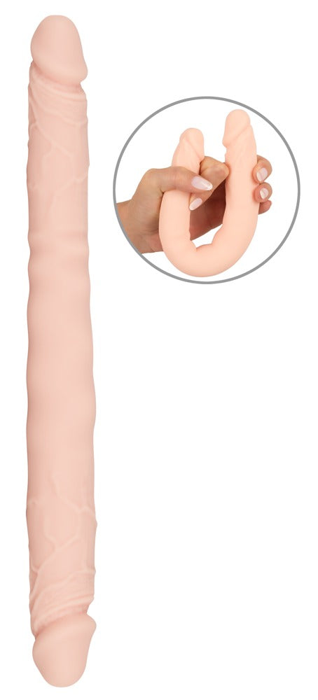 Dobbeltsidet Realistisk Dildo – Fleksibel Silikone & To Forskellige Ender