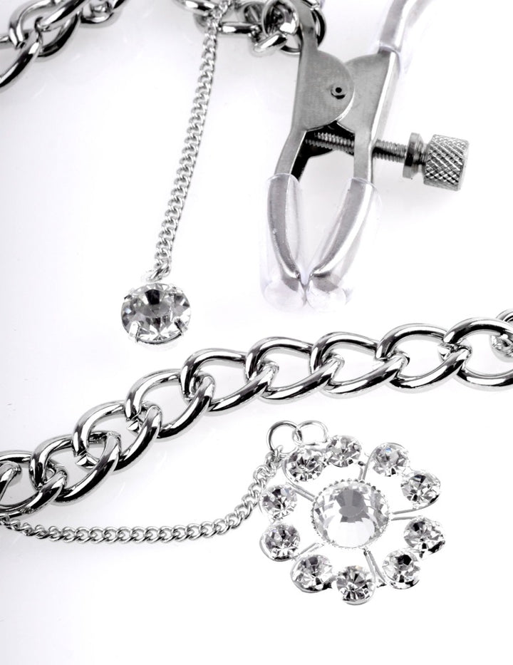 Decorative Nipple Clamps with Chain & Pendant