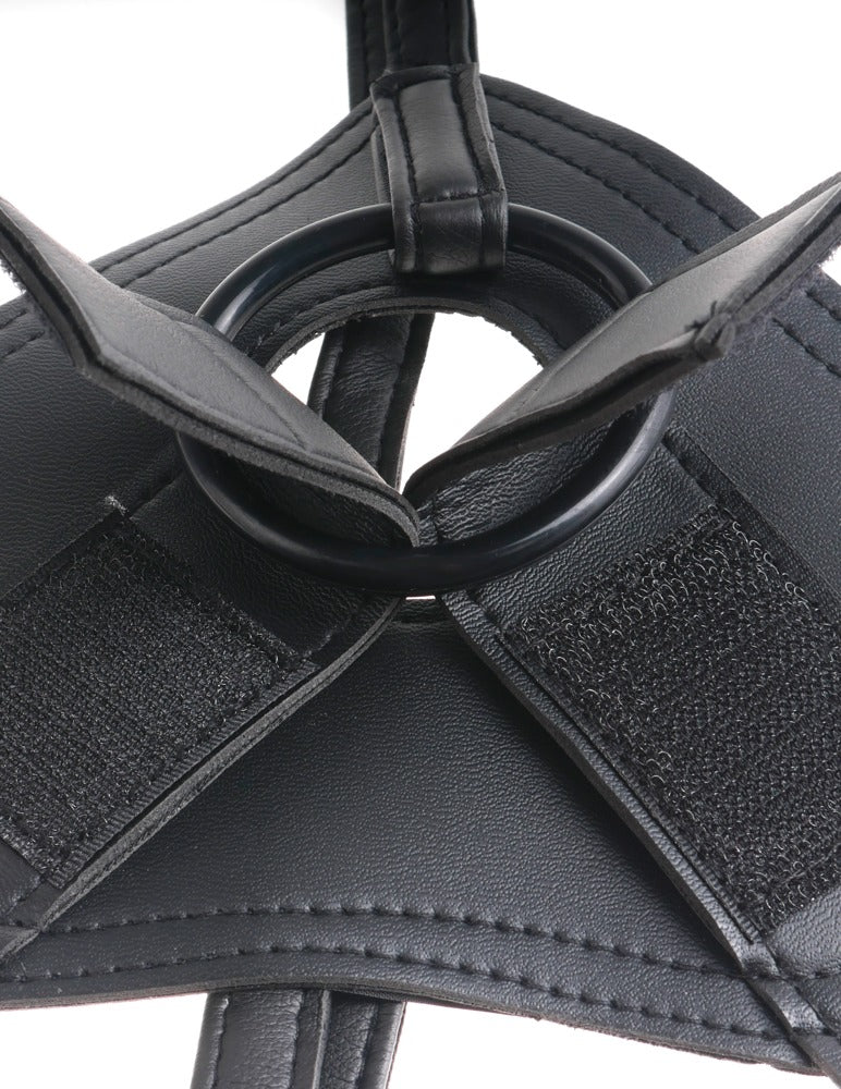 King Cock Strap-On Sæt 9” – stor realistisk dildo med 3 ringe og justerbart harness