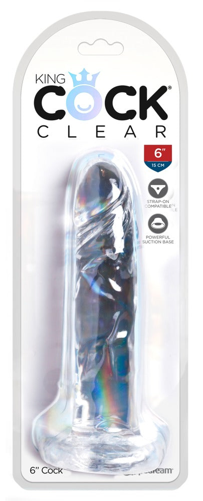 King Cock Clear 18cm Cock with Balls - EternaNordic
