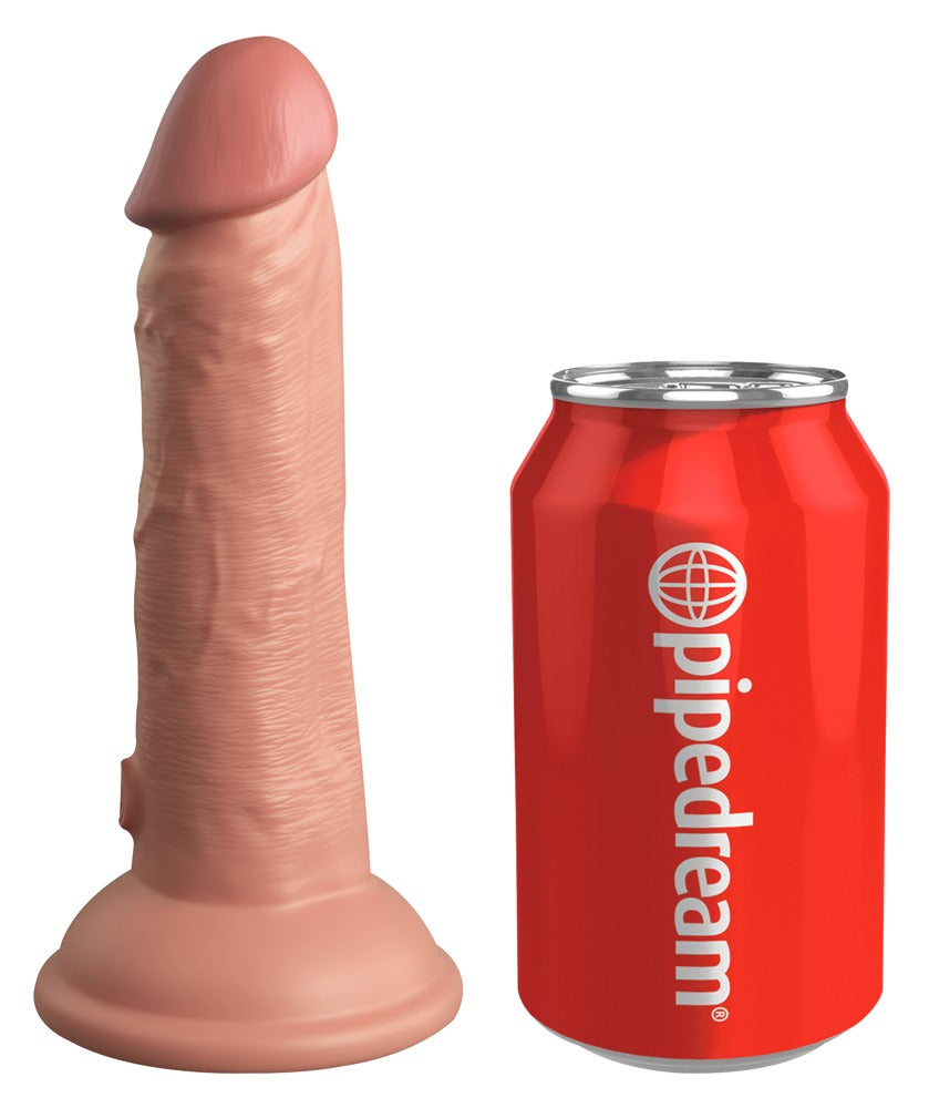 King Cock Elite 6" Vibrating Dual Density Silicone