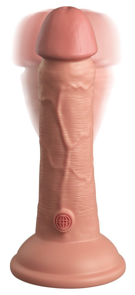 King Cock Elite 6" Vibrating Dual Density Silicone