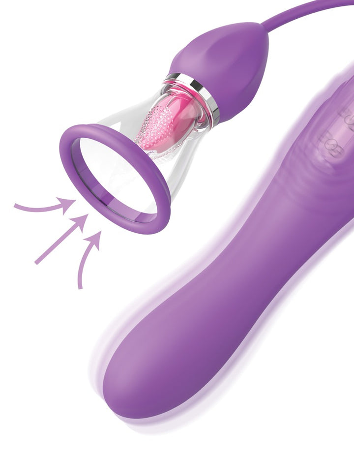 Ultimate Pleasure Max – 3-i-1 Vibrator, Vibro-Tunge & Intim Suction Cup