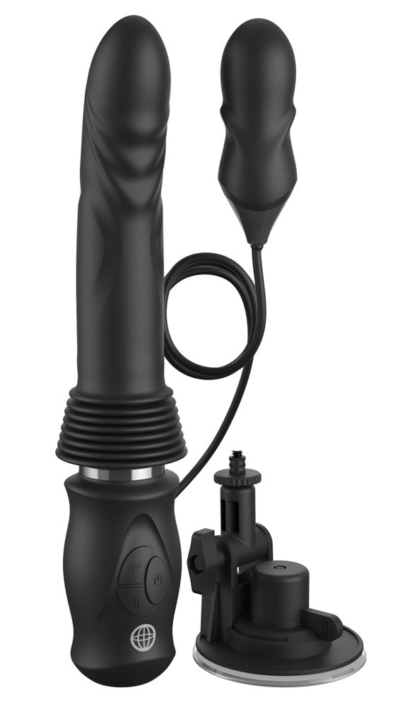 Thrusting vibrator med justerbar sugekop