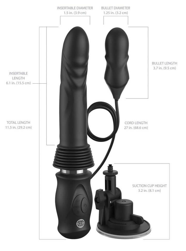 Ultimate Silicone Thruster – Kraftfuld Thrusting Vibrator med Vibro-Bullet