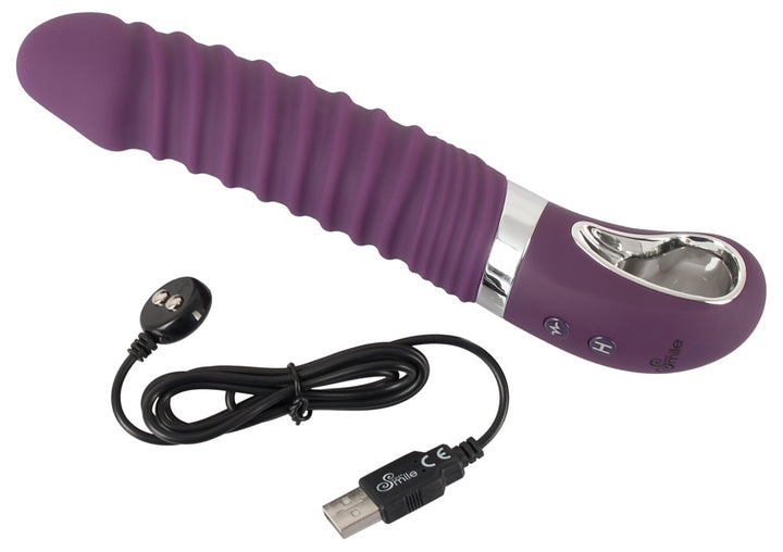 Warming Soft vibrator med markant rillet stimulationsstruktur