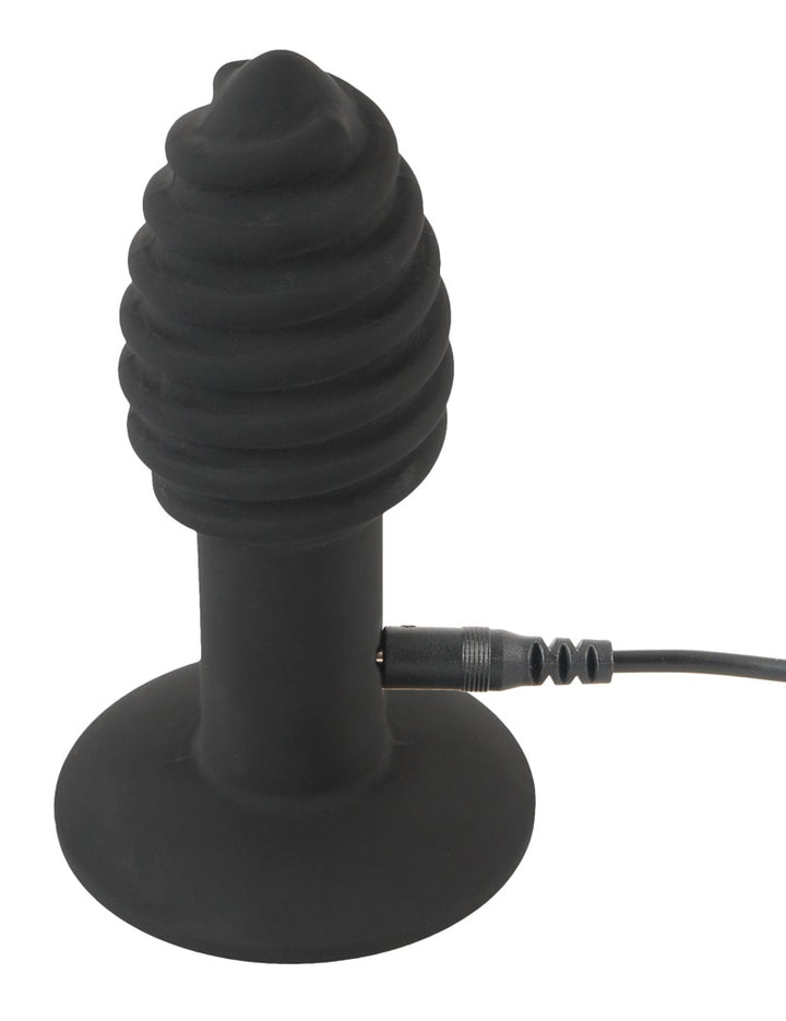 Black Velvets Twist Vibro Butt Plug – 7 Modes, Grooved Texture & Waterproof