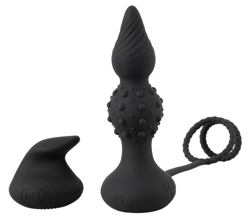 Rebel RC Vibro Butt Plug with Cock & Ball Rings
