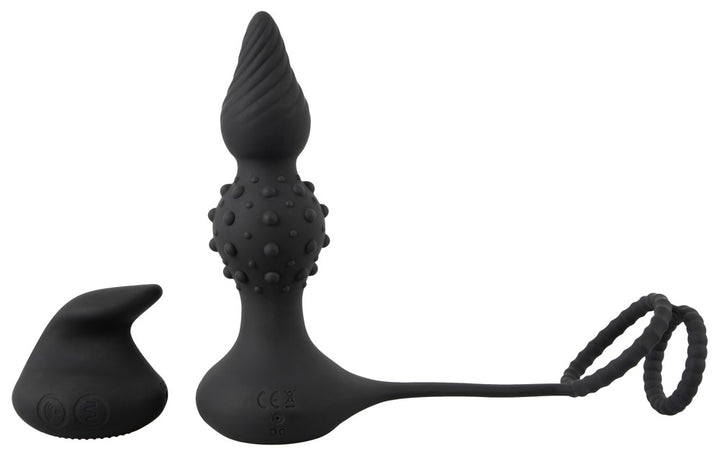 Rebel RC Vibro Butt Plug with Cock & Ball Rings