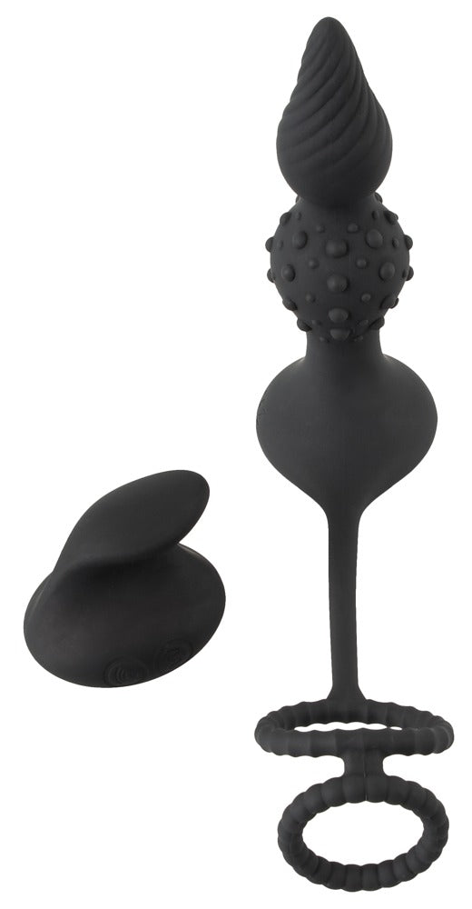 Rebel RC Vibro Butt Plug with Cock & Ball Rings