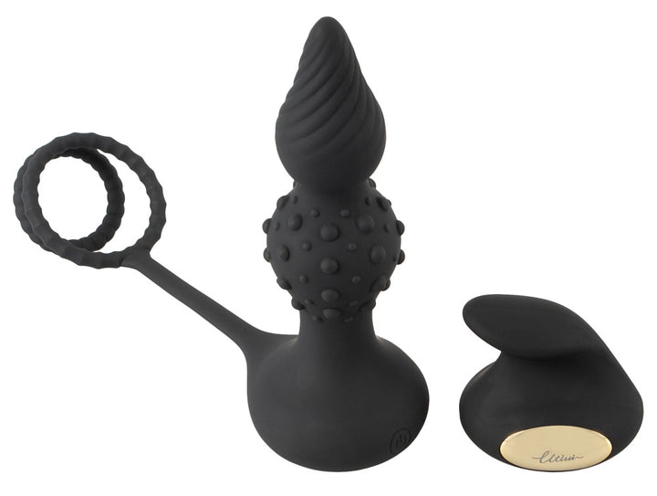 Rebel RC Vibro Butt Plug with Cock & Ball Rings