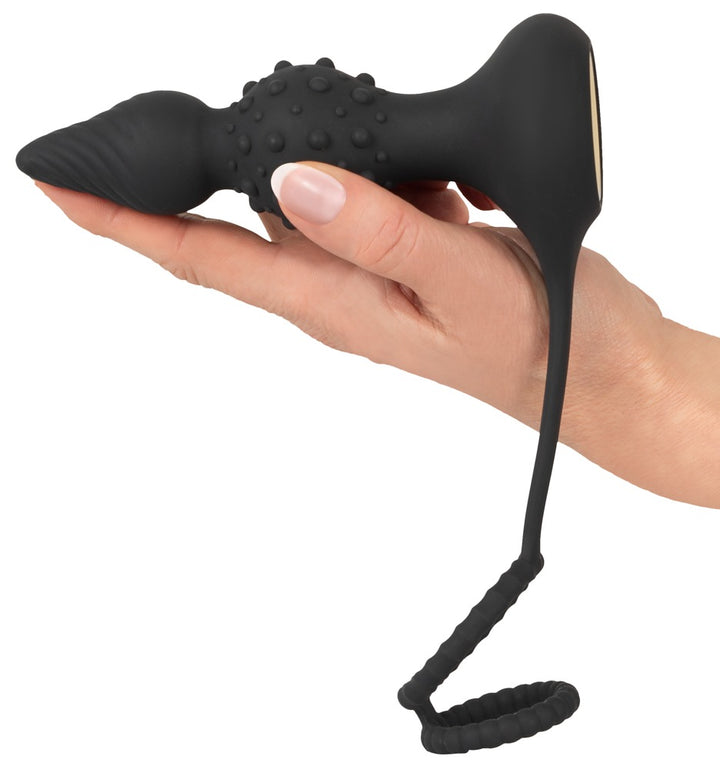 Rebel RC Vibro Butt Plug with Cock & Ball Rings
