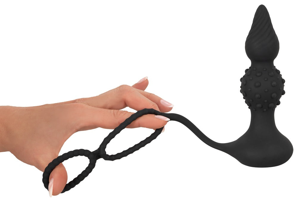 Rebel RC Vibro Butt Plug with Cock & Ball Rings