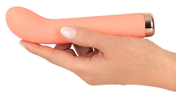 Peachy mini G-punkts vibrator i pastelfarvet design