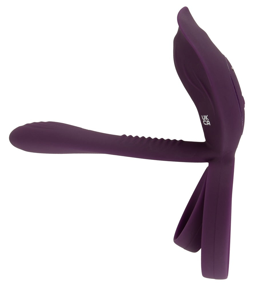 Parvibrator med klitorisstimulator og fjernbetjening