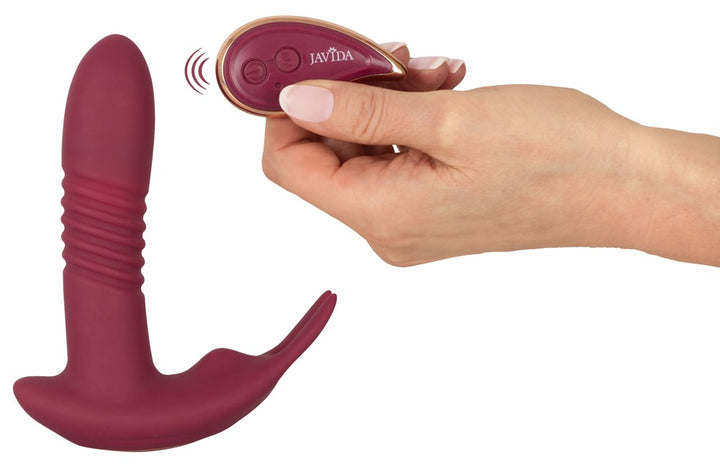 Javida RC Hands-free 3 Function Vibrator med fjernbetjening og roterende perler
