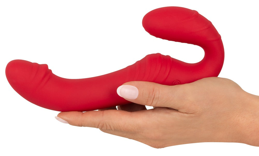 Strapless dobbelt vibrator i blød Soft Touch-silikone