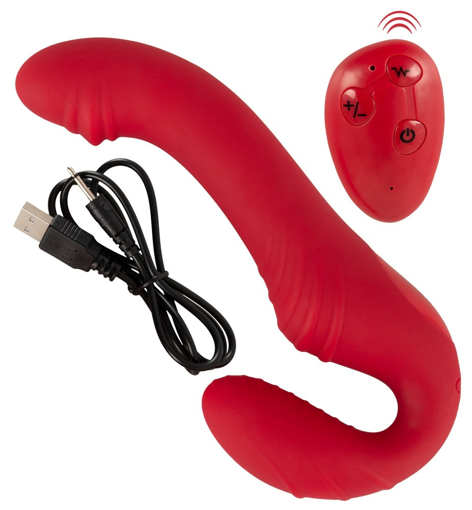 RC Strapless Strap-On 3 – Dobbelt Vibrator med Fjernbetjening