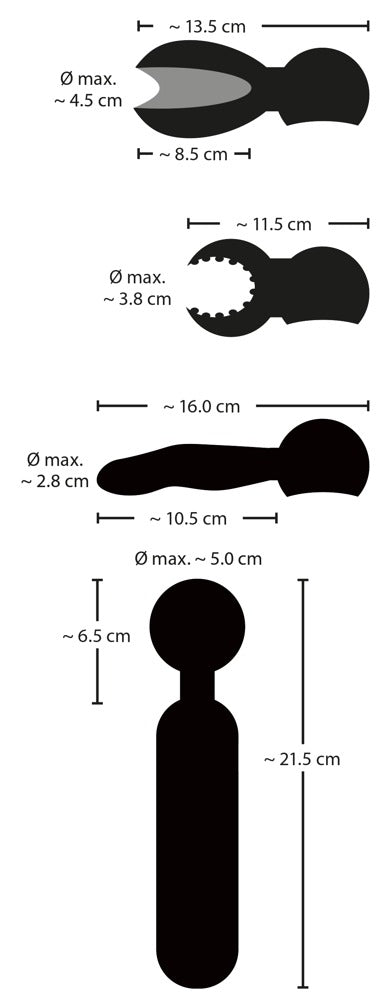 Coup!es Choice Massage Wand – Med 3 Udskiftelige Vedhæftninger