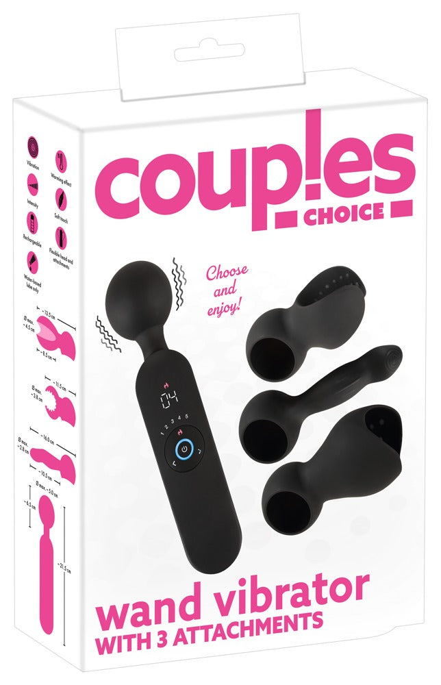 Coup!es Choice Massage Wand – Med 3 Udskiftelige Vedhæftninger