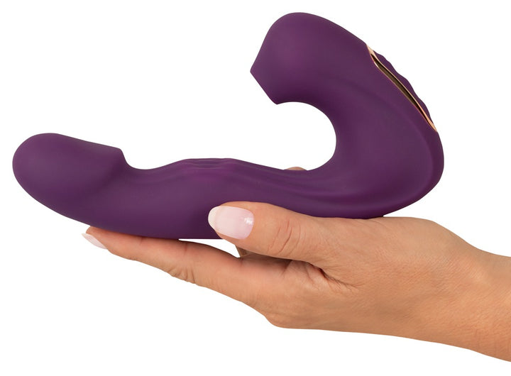 Javida 4 Function Vibrator med klitorissuger, bevægelig tunge og bankefunktion