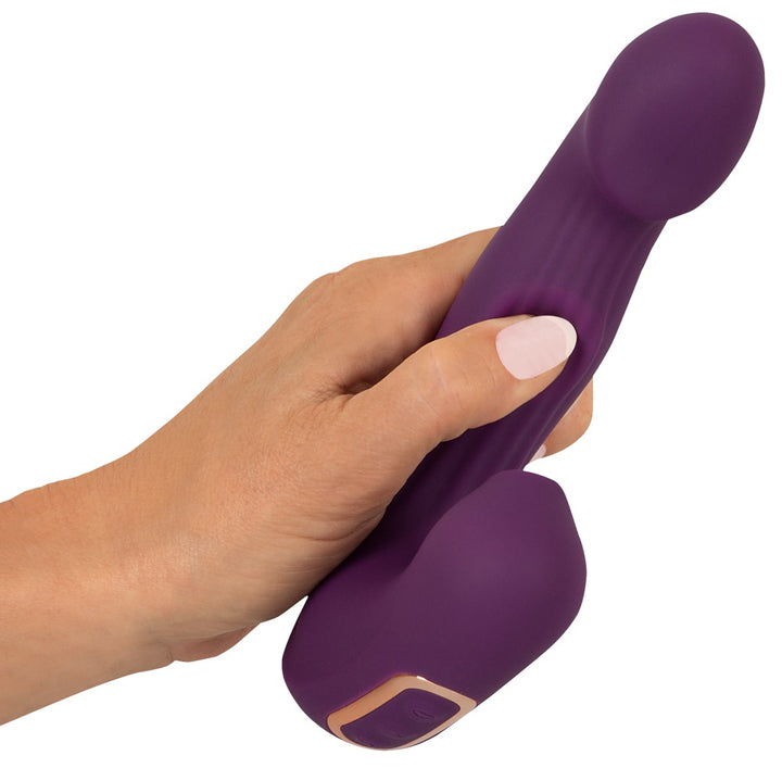 4 Function Vibrator med 10 vibrationsmønstre, 5 bankemodes og soft touch-silikone