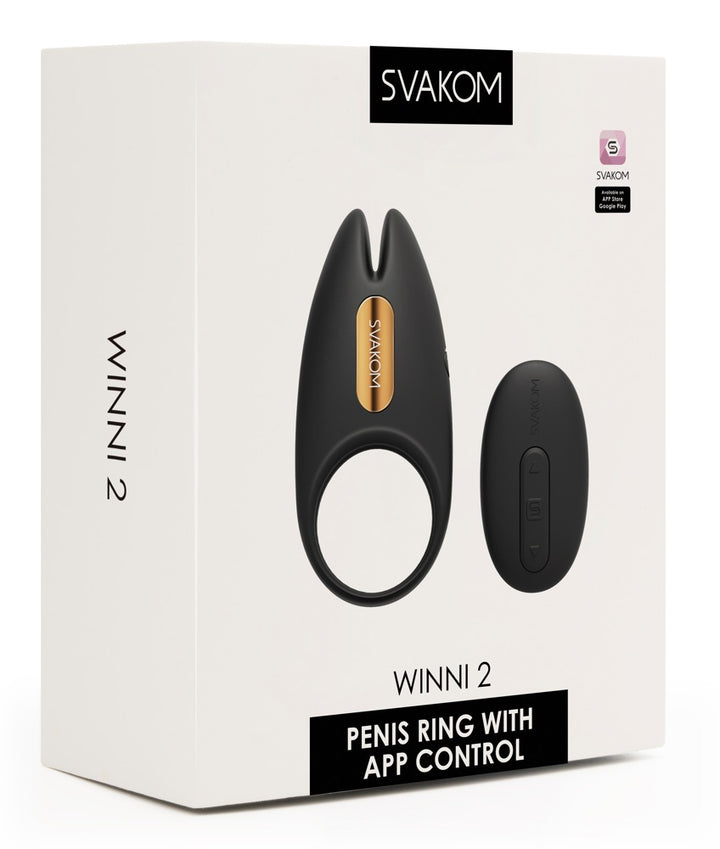 SVAKOM Winni 2 Vibro‑Cock Ring – Remote & App Control, 5 Modes × 5 Speeds, Waterproof & Rechargeable