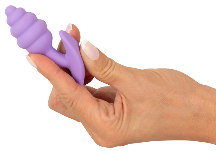 Cuties Mini Butt Plug – Grooved Silicone Plug with Gentle Tip & Safe Stopper