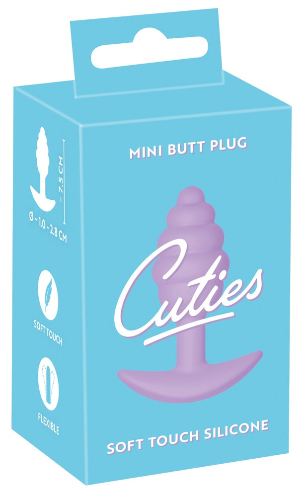 Cuties Mini Butt Plug – Grooved Silicone Plug with Gentle Tip & Safe Stopper