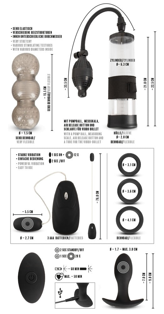 Men’s 7-Piece Training & Pleasure Set – Penis, Prostata & Erektion i Perfekt Balance