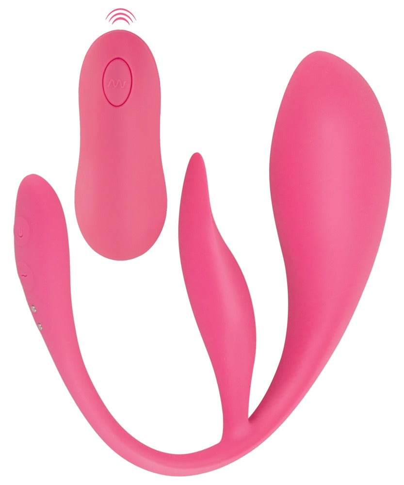 Sweet Smile RC Double Pleasure Love Ball – Fjernbetjent Love Egg med Klitorisstimulator - EternaNordic