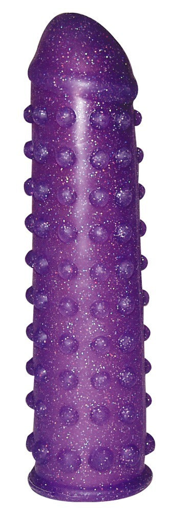 7‑Piece Glittering Purple Sex Toy Set – Vibrator with Attachments, Anal Beads, Love Balls, Cock Ring & Dildo