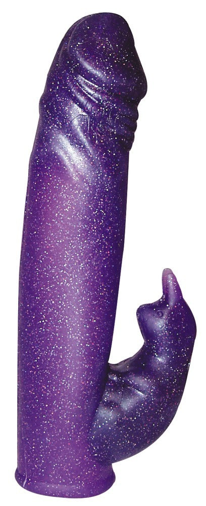 7‑Piece Glittering Purple Sex Toy Set – Vibrator with Attachments, Anal Beads, Love Balls, Cock Ring & Dildo