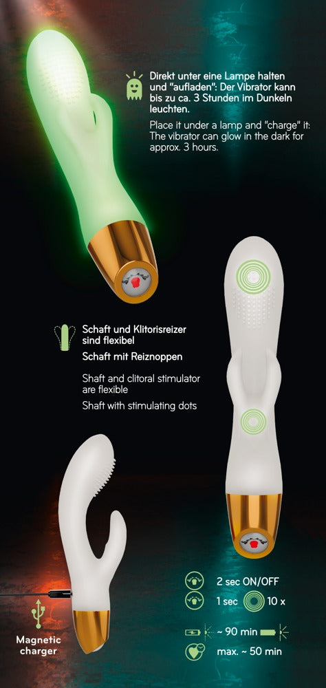 Glow in the Dark Rabbit Vibrator – Lysende Nydelse i Mørket - EternaNordic