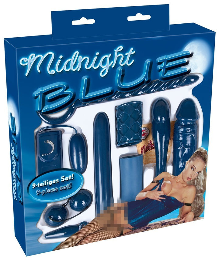 9-Piece Blue Sex Toy Set – Drømmen om Sanselig Natforkælelse