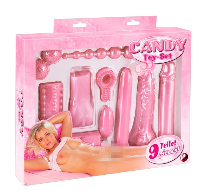 Candy Pink Pleasure Set – 9 Delicate Delights i Ét Sæt