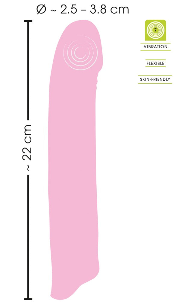 Sweet Smile klassisk pink silikonevibrator med Soft Touch-overflade