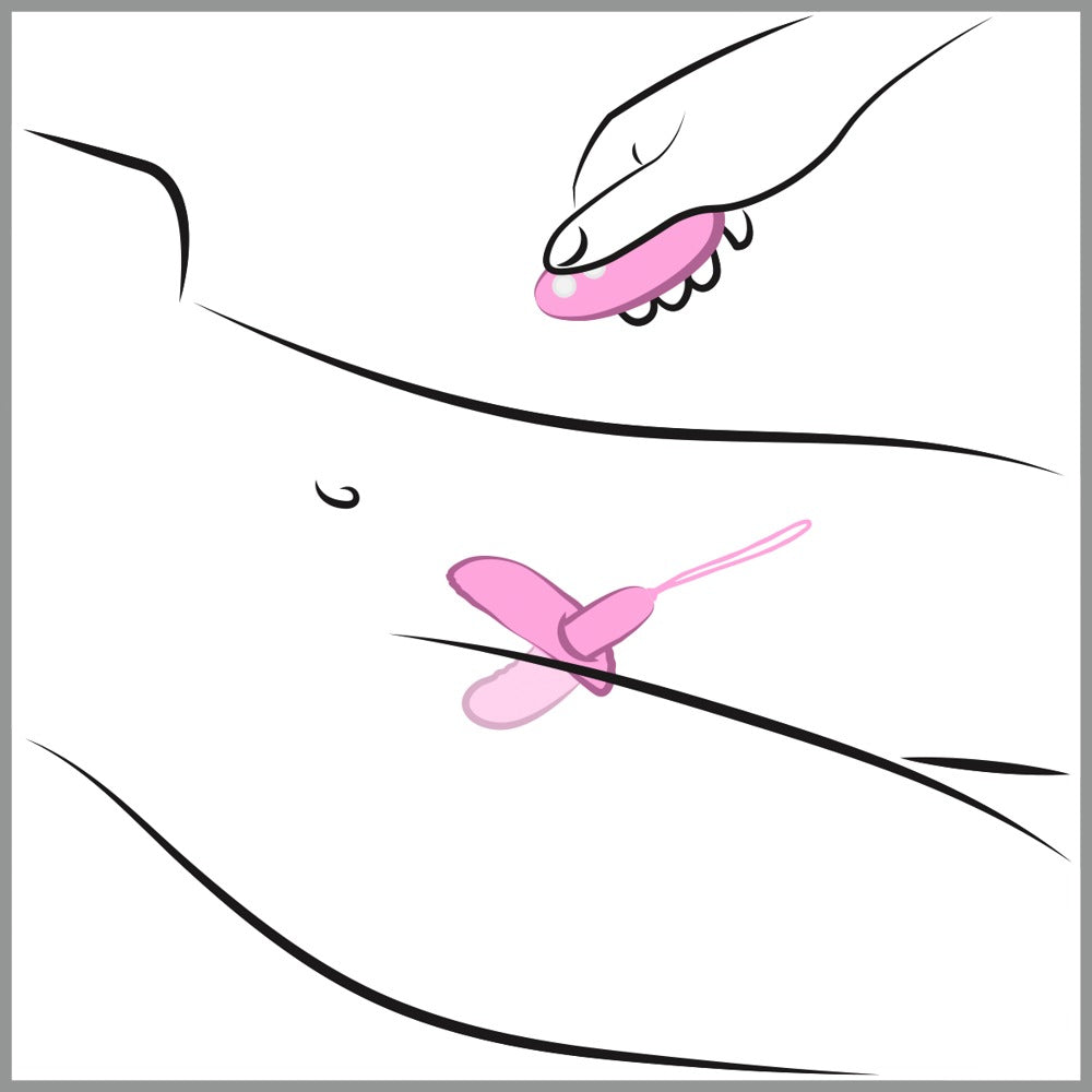 Kompakt vibrator til trusserne med fjernbetjent kontrol