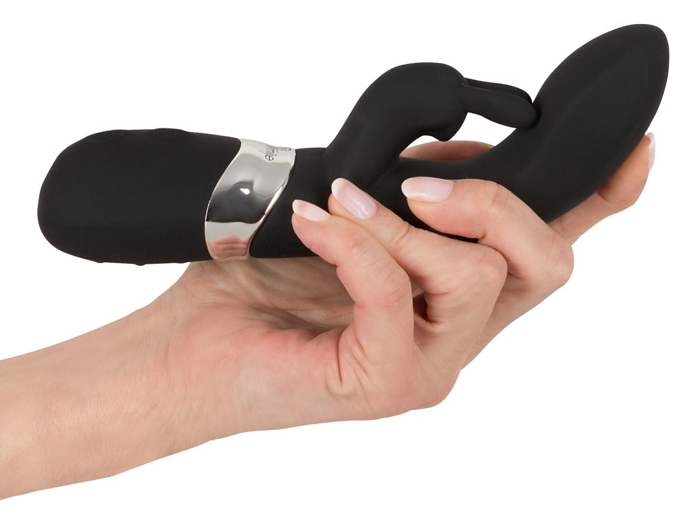 Buet rabbit vibrator i silkeblød silikone til G-punkt og klitoris