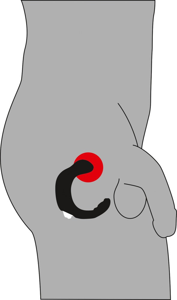 Rebel C-Shaped Prostate Vibrator – C-formet P-spot vibrator med mellemkødsstimulation