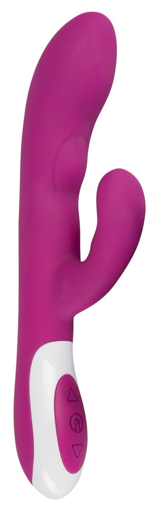 Heating Vibe genopladelig vibrator med USB-kabel og silikone med PU-coating