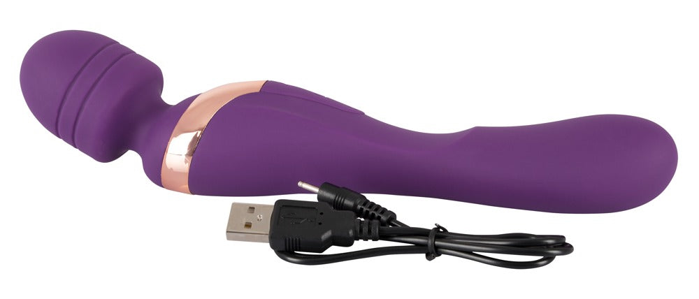 Javida Double Massager med fleksibel hals og bevægeligt kugleformet hoved